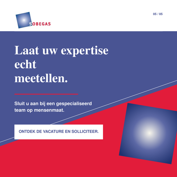 Ga bij Sobegas in Brussel aan de slag als jurist gespecialiseerd in verzekeringsrecht. Zet uw expertise in binnen een gespecialiseerd team op mensenmaat, ontdek de vacature en solliciteer.