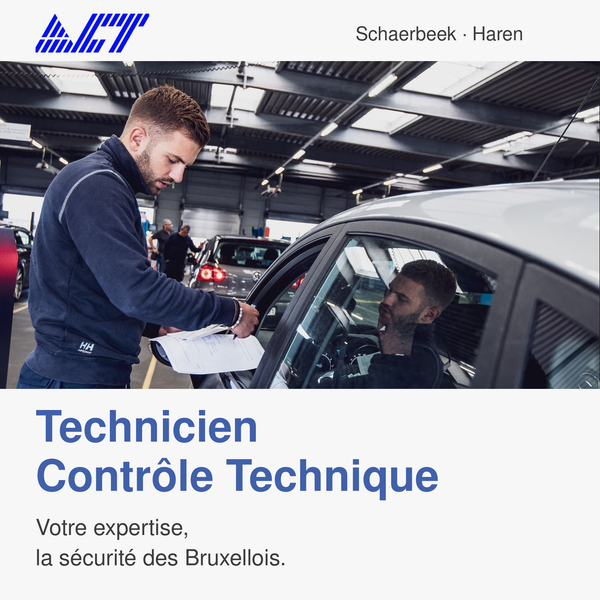 AUTO CONTROLE TECHNIQUE SA (ACT) recrute un(e) Technicien(ne) Contrôle Technique à Schaerbeek et Haren, en Région de Bruxelles-Capitale. Mettez vos compétences en mécanique au service de la sécurité routière : contrôlez les véhicules, identifiez les défauts et accueillez les automobilistes au sein d’une équipe professionnelle.